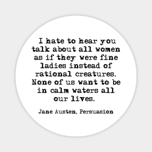 In calm waters - Jane Austen Magnet